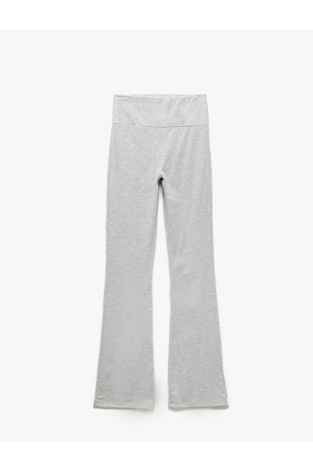 Yüksek Bel Slim Fit Ispanyol Paça Eşofman Altı - 3