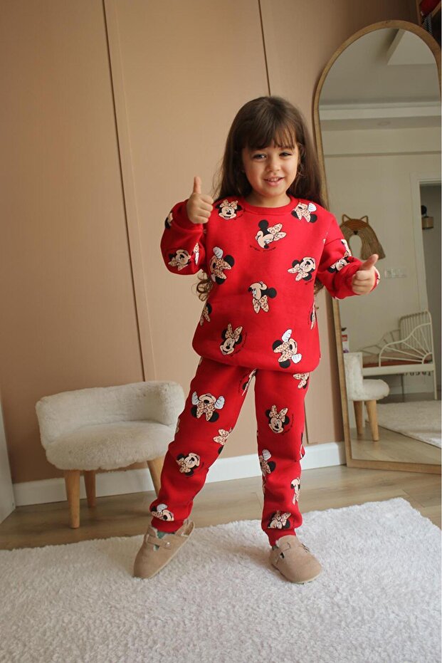 MINNIE LASTİKLİ PAÇA 2’ Lİ EŞOFMAN TAKIMI - 1