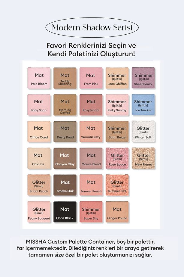 Kişiselleştirilebilir 4'lü Boş Far Paleti Custom Palette Container - 5