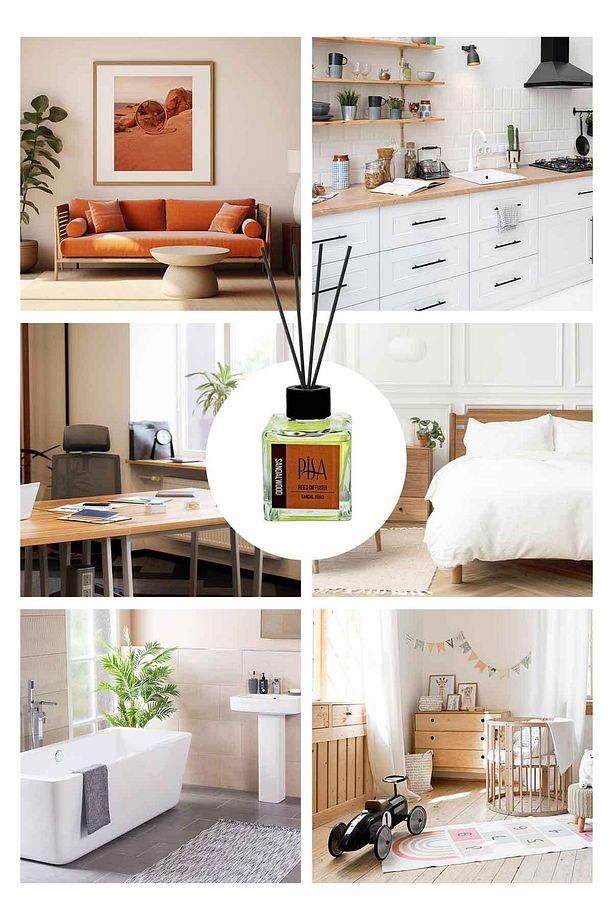 Sandal Ağacı Çubuklu Oda Kokusu Sandalwood Reed Diffuser 100ml - 3