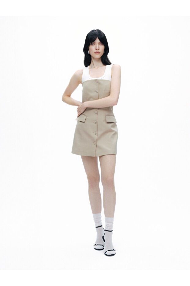 Straplez Mini Elbise - 5