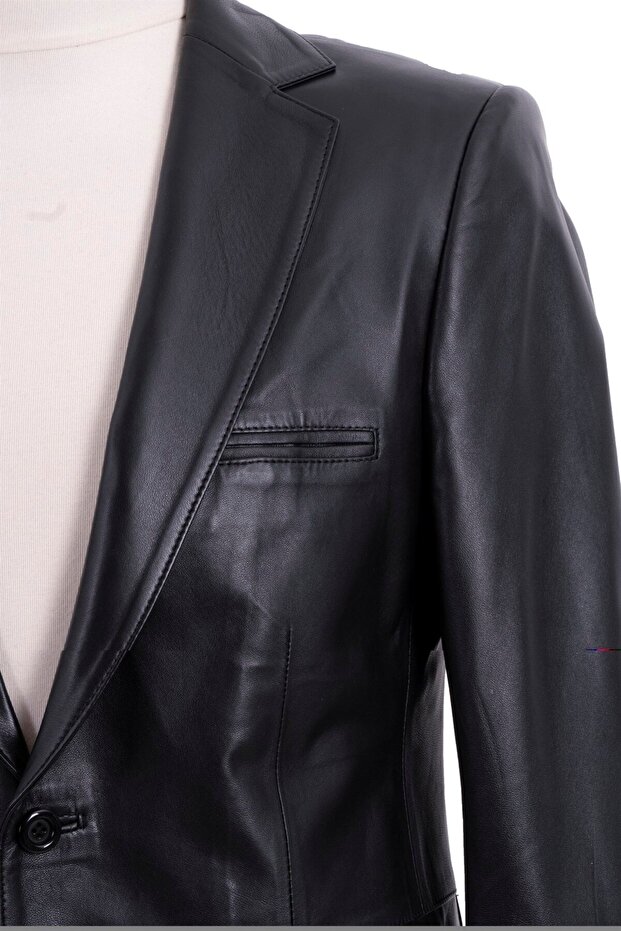 Deri Blazer Ceket - 3