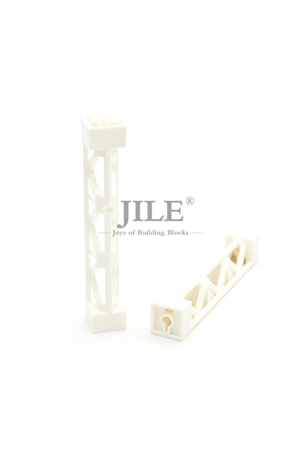 10 قطع بيضاء 10 قطع مكعبات بناء Moc 58827 عمود تلغراف إطار حديدي يدعم عارضة 2x2x10 DIY Bric