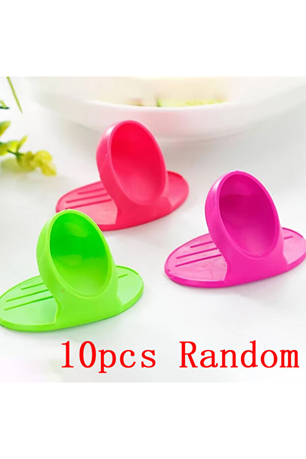 10pcs random 10/2PCS Silicone Insulated Finger Covers Oven Microwave Insulated Gloves High Temperatu