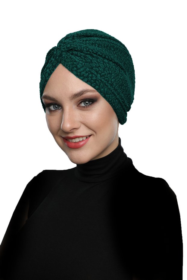 Brocade W Hürrem Color Ready-To-Wear Turban Hijab Bonnet Suitable for Medical Use