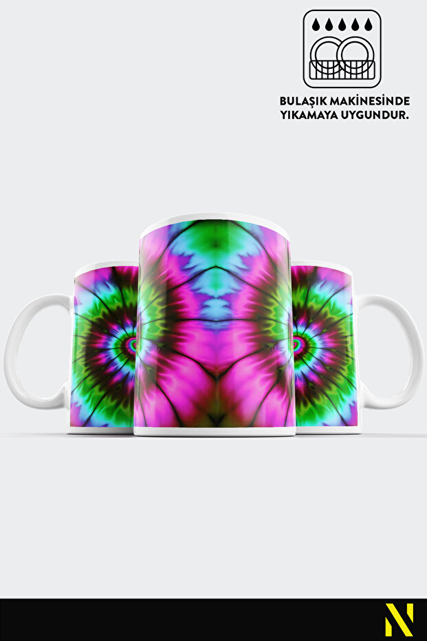 Batik Patterned Colorful Mug – 330 ml Mug |   Stylish and Durable Design - 5
