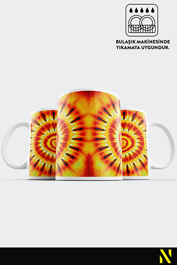 Batik Patterned Colorful Mug – 330 ml Mug |   Stylish and Durable Design - 5