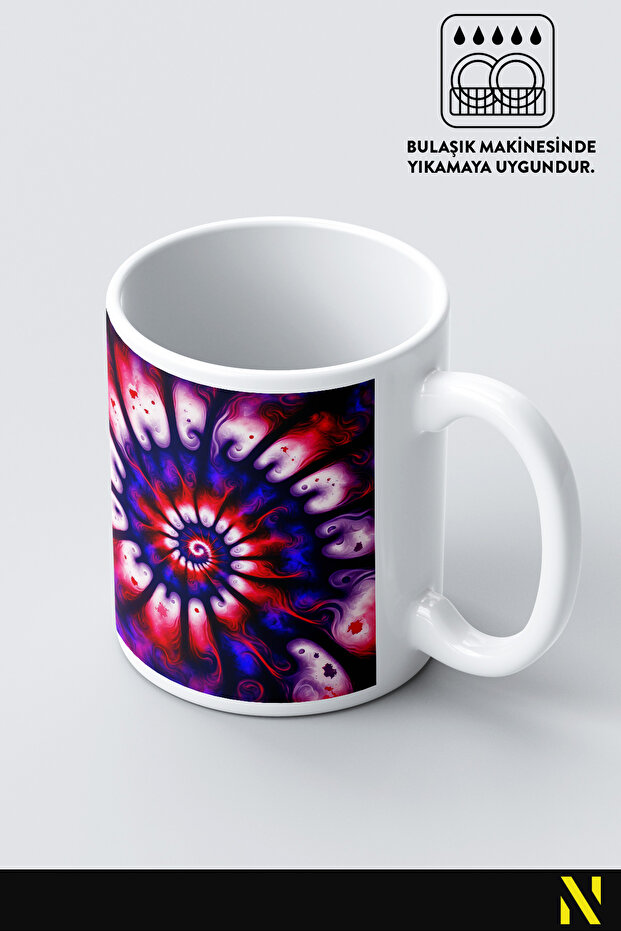 Batik Patterned Colorful Mug – 330 ml Mug |   Stylish and Durable Design - 4