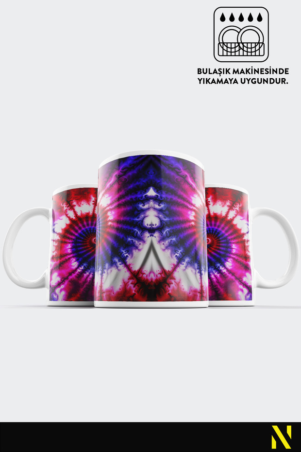 Batik Patterned Colorful Mug – 330 ml Mug |   Stylish and Durable Design - 5