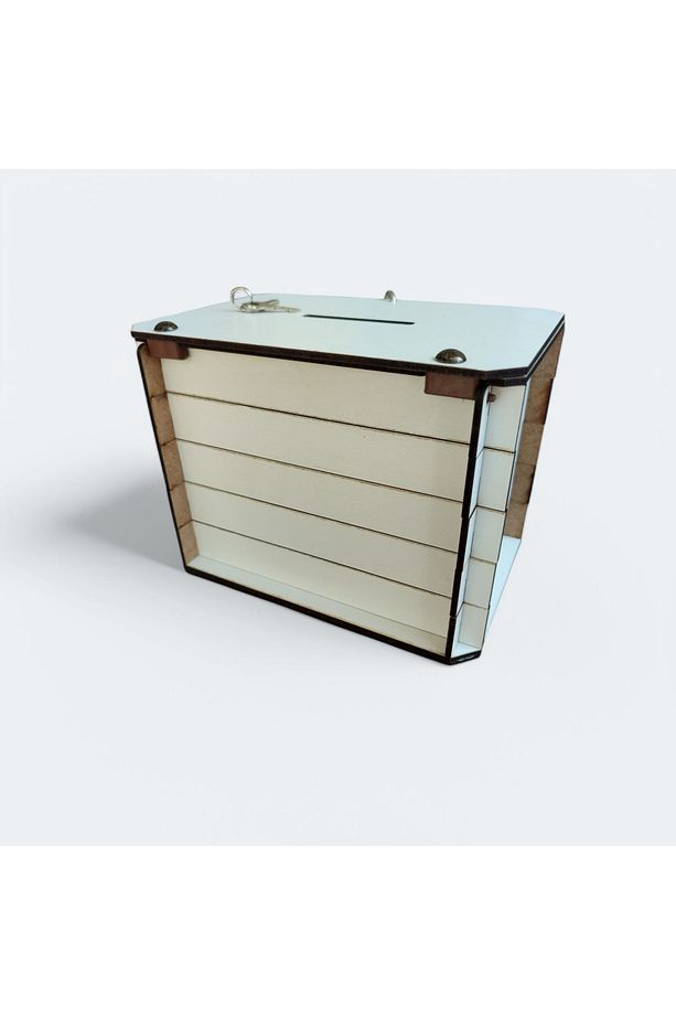 Kumbara - Parabox Ahşap Tip Box (BEYAZ) - 4