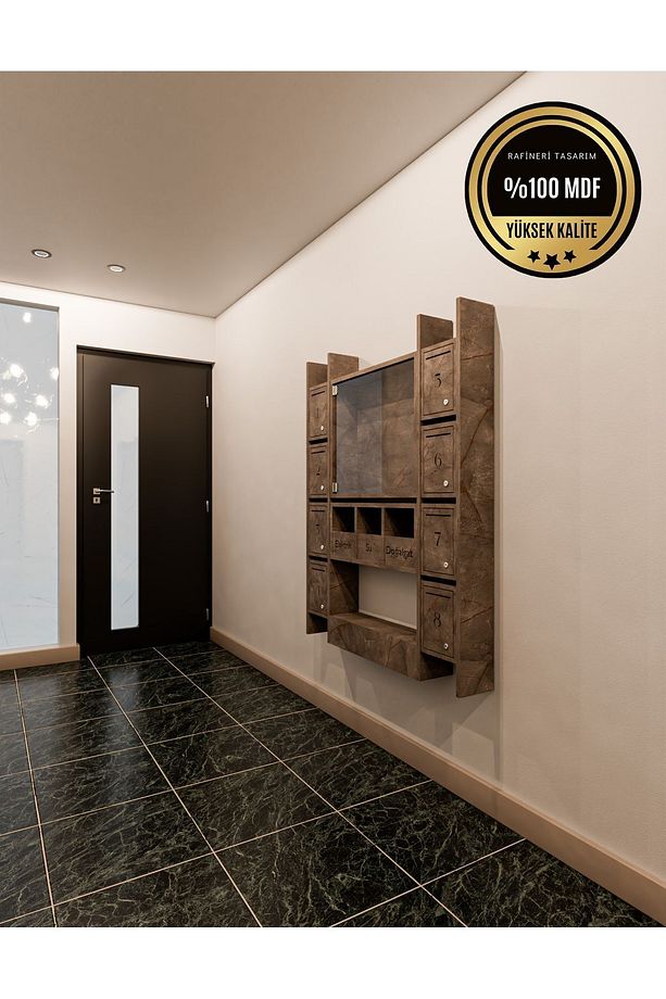 ELİPS Posta Kutusu MDF 8 ' Lİ GRİ - 3