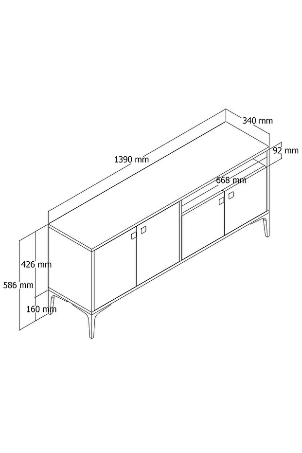 1540 ARTEMIS 139 CM TV ÜNİTESİ ATLANTİK ÇAM - 3