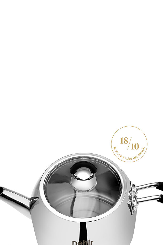 Modern Maxi Büyük Boy Paslanmaz Çelik 1.6-2.5 Lt. Çaydanlık Takımı - 4