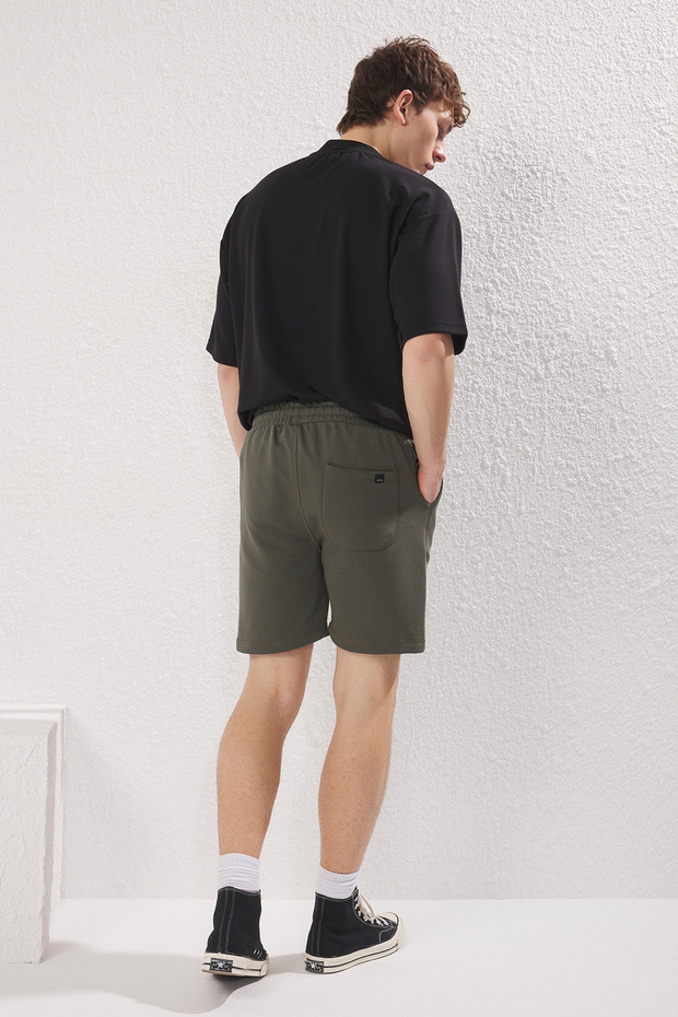 Haki Regular/Normal Kesim Basic Karyoka Dikişli Şort & Bermuda TMNSS25SR00021 - 4