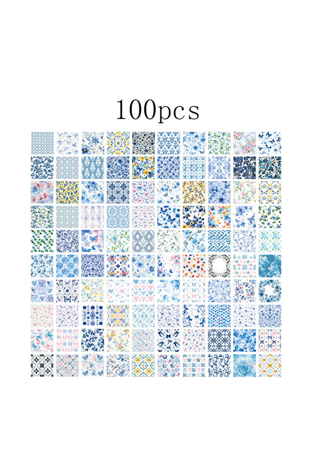 A 100pcs Vintage Paper Multi Style Deco Retro Stationery Supplies Writing Paper Junk Journal Label .