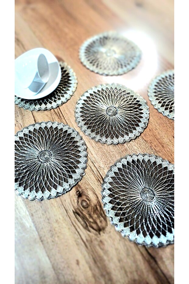 6-Pack Presentation Cocktail Napkin Tray Cover Coffee Presentation Guipure Cover