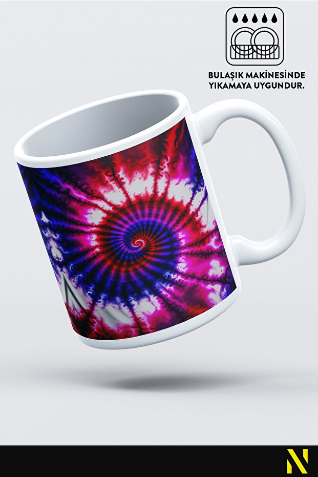 Batik Patterned Colorful Mug – 330 ml Mug |   Stylish and Durable Design - 3