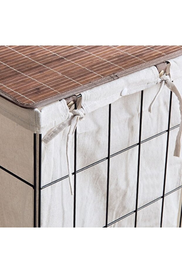 Knock Down Laundry Hamper with Castor Wheels - 4