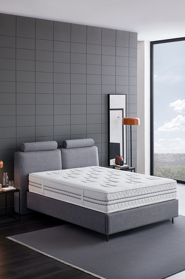 Barte Prestige Prime Yatak, Baza, Başlık 3'lü Set - Gri - 1