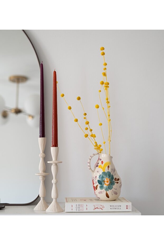 El Boyaması Çiçekli Sürahi - 1