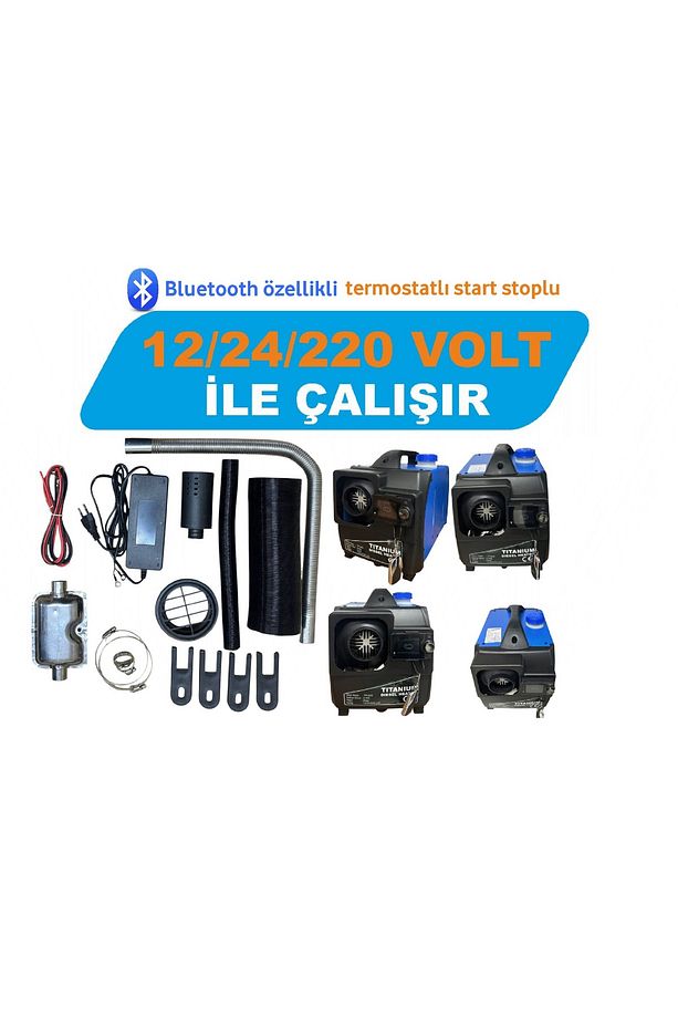 Çanta Tipi Webasto Dizel Isıtıcı Taşınabilir Bluetooth,lu 12/24/220 Volt - 2
