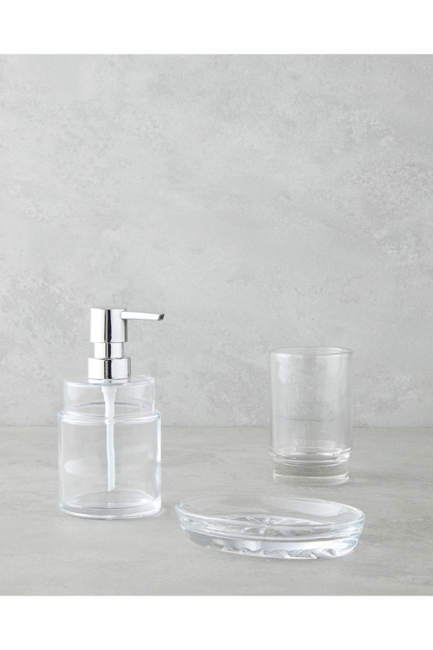 Brush Set of 3 Bathroom Set Transparent