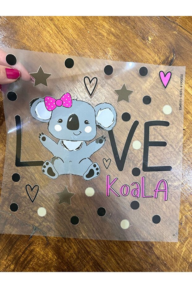 Iron-On Design Koala Transfer Printing Arma 24X24 cm