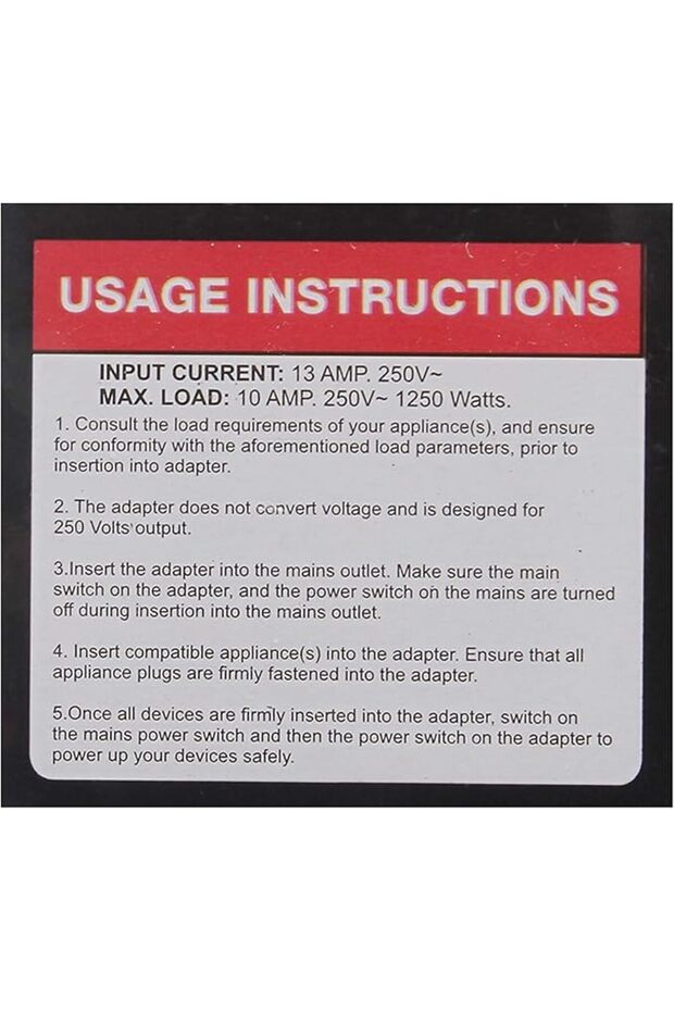 2 Way Universal plug Input Multi Socket outlet, with 2x 2pin outlet, and master switch - 3