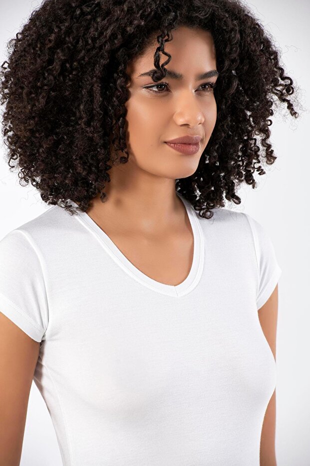 White Women's Super Thin Natural Bamboo Luxury T-Shirt 2315