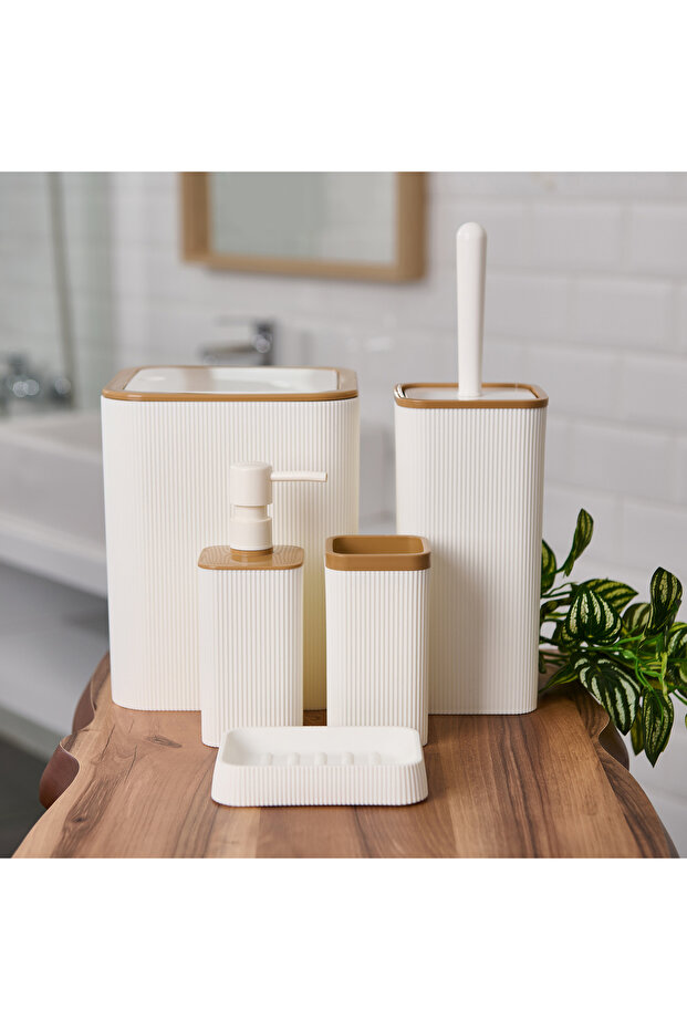 Bath Mina Due 5'li Banyo Seti - Beyaz - 1