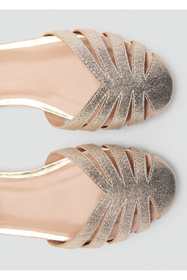 Çizgili sandalet - 4