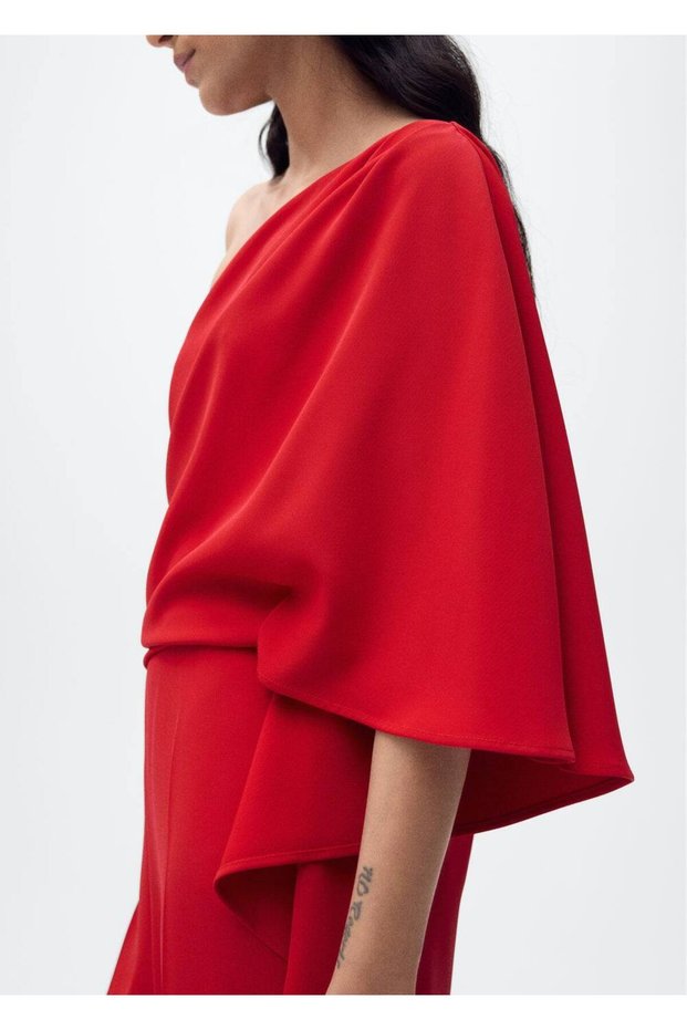 Asymmetrical Bell Sleeve Jumpsuit