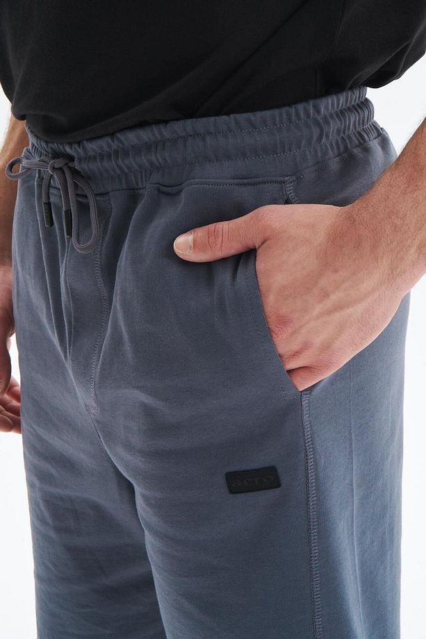 Erkek Gri Regular Fit Basic Süprem % 100 Pamuk Cepli Şort Y29504279002 - 3