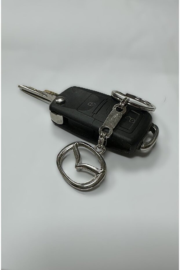 Mazda 3D Silver Color Auto Keychain