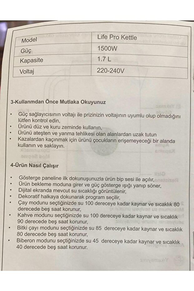 LIFE PRO KETTLE SİYAH - 3