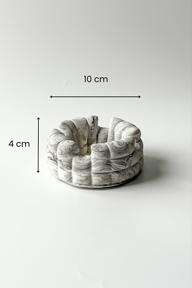 Puf Ash Tray Marble Pattern - 3