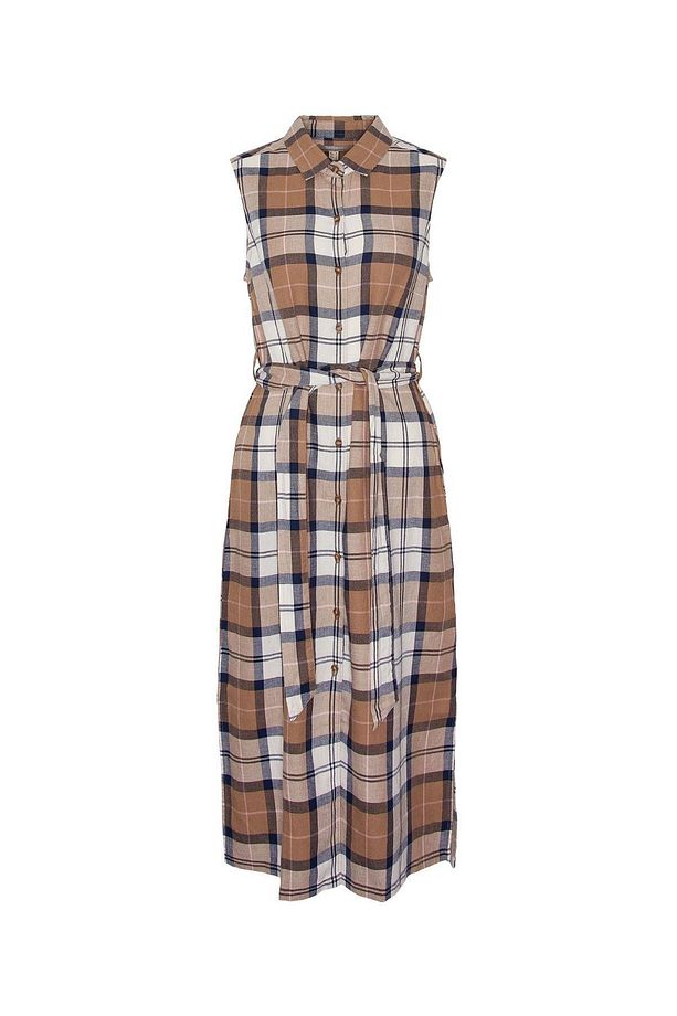 Caroline Tartan Midi Elbise Be54 Primrose Hessian Tartan - 2