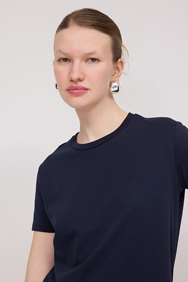 Bisiklet Yaka Basic T-shirt P4322 - 3