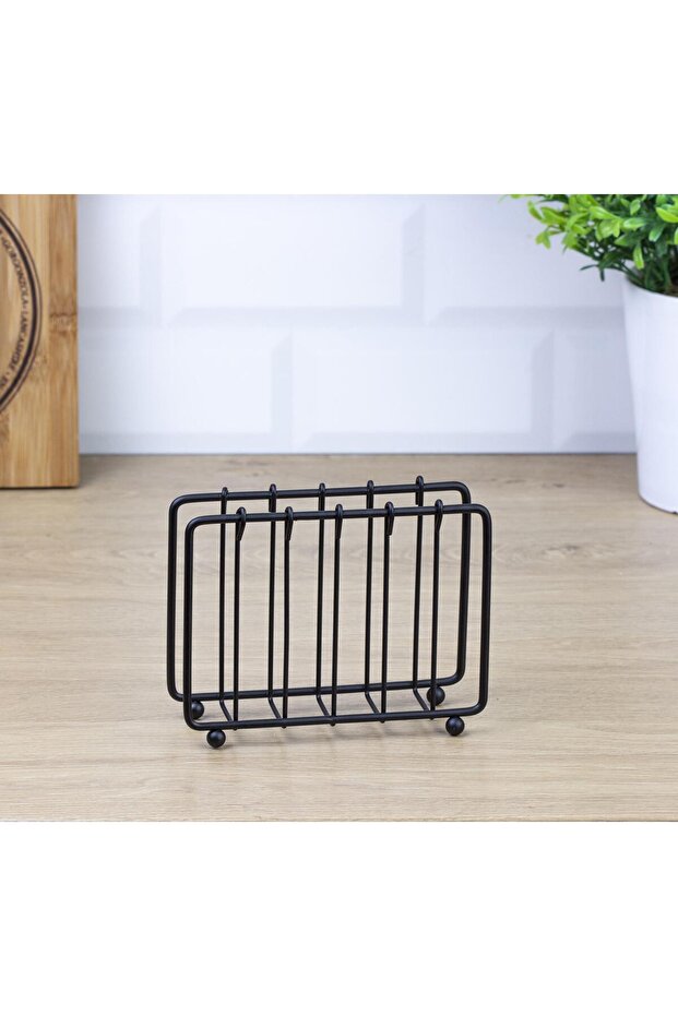 Black Footed Napkin Holder