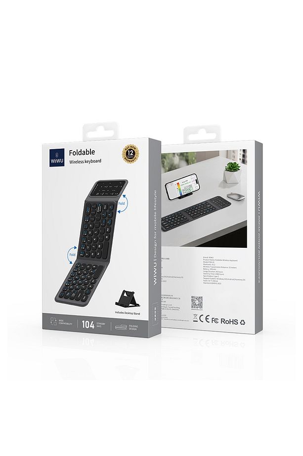 Katlanabilir Bluetooth Kablosuz Klavye Wiwu FMK-05 iOS Android Windows Uyumlu - 5