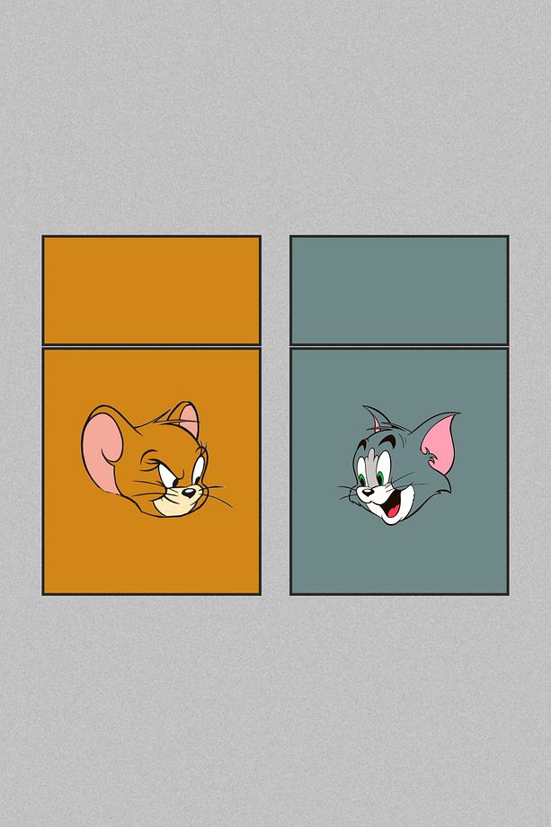 2 Adet Tom & Jerry Sevgili ve Çiflere Özel Sigara Tabakası Kutusu - 1