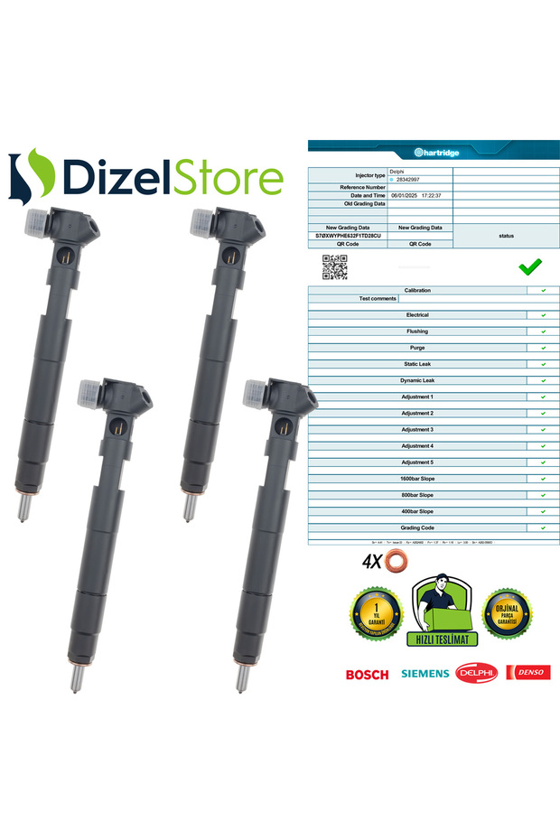 A6510700587 Delphi Enjektör Mercedes-Benz C 180 CDI Sprinter 3,5 Infiniti Jeep 28342997 - 1