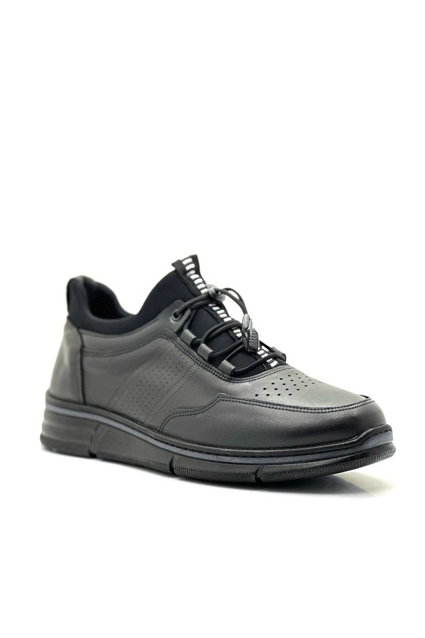 Genuine Leather Men's Casual Shoes - Breathable, Elastic, Lightweight and Ultra Comfortable Sports Casual