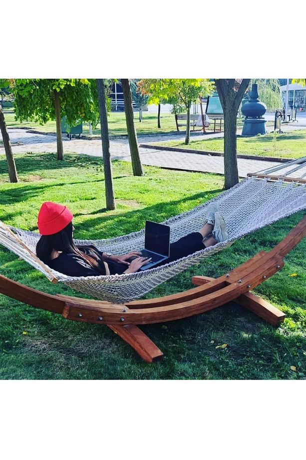Ahşap Bahçe Mobilyası, Gondol Hamak ,Hamak Standı, Ayağı - 6