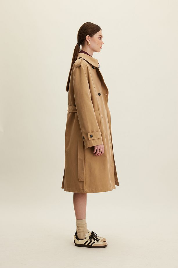 ANIKA KRUVAZE KEMERLİ TRENÇKOT CAMEL - 5