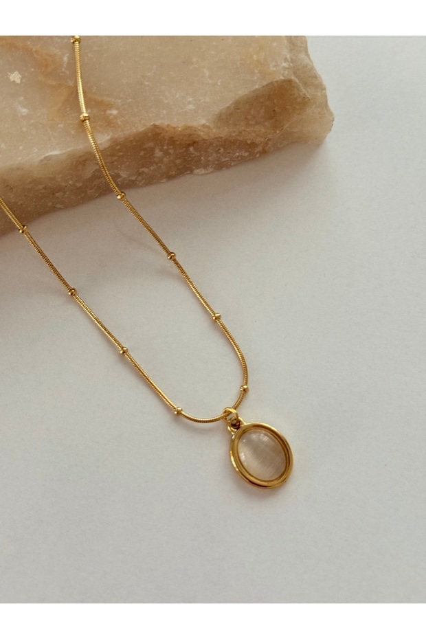 Çelik Vintage Kolye - 1