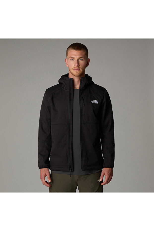 Quest Hooded Softshell Erkek Siyah Outdoor Kapüşonlu Mont - 1
