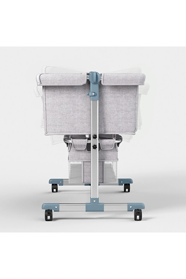 سرير بجانب السرير - رمادي - 4