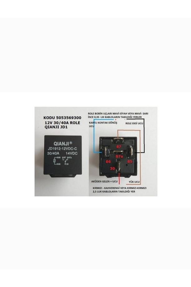 12 Volt Akülü Arabalar Için Roleli Diyotsuz Qıanji Anakart/devre Kartı Siyah - 3