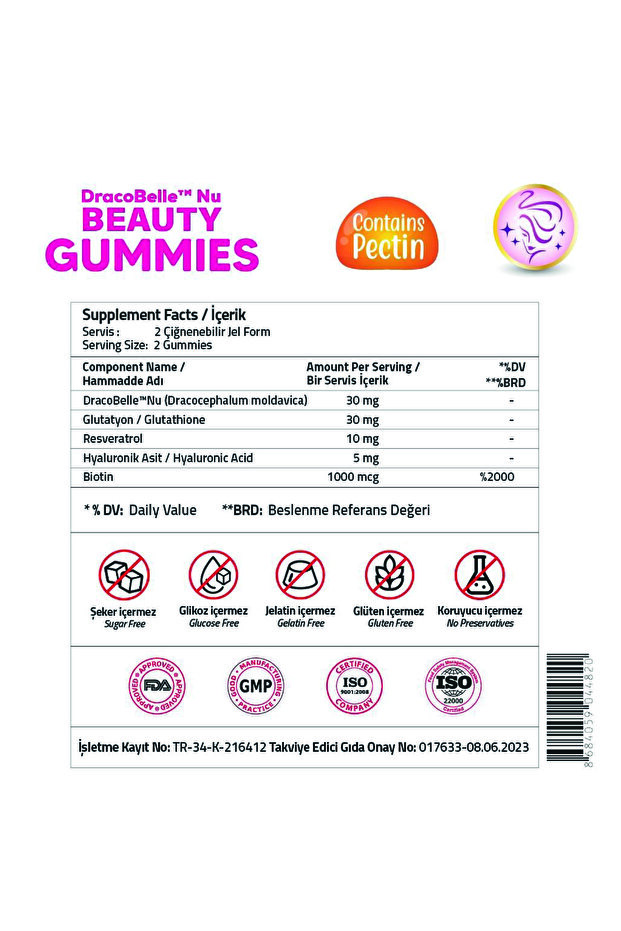 Collagen Boost Dracobelle Nu Beauty 60 Gummies - 3